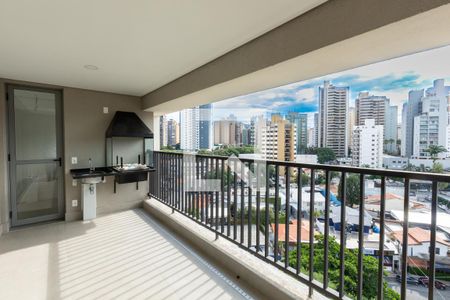 Churrasqueira/ Vista da Sala  de apartamento à venda com 3 quartos, 139m² em Cambuí, Campinas