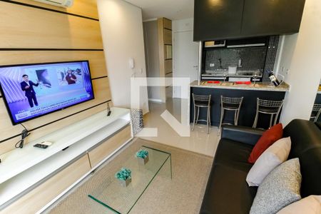 Sala de apartamento para alugar com 1 quarto, 36m² em Panamby, São Paulo