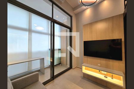 Sala de kitnet/studio para alugar com 1 quarto, 29m² em Indianópolis, São Paulo