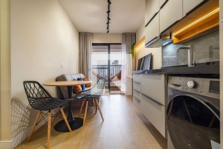 Sala/Cozinha de apartamento para alugar com 1 quarto, 27m² em Pinheiros, São Paulo