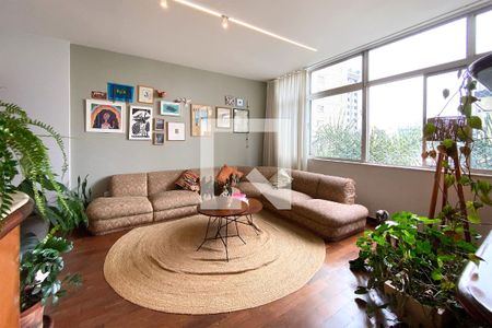 Sala de apartamento à venda com 4 quartos, 140m² em Serra, Belo Horizonte