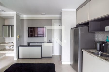 Sala integrada com Cozinha de apartamento para alugar com 1 quarto, 35m² em Santo Amaro, São Paulo