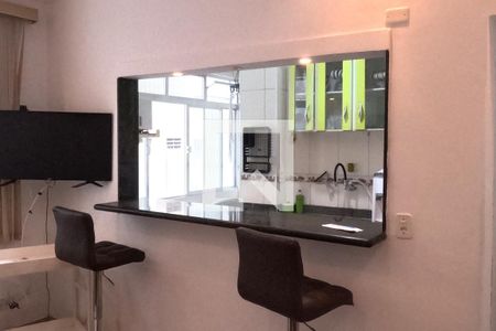 Sala de apartamento para alugar com 1 quarto, 52m² em Aparecida, Santos