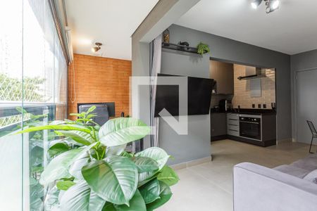 Sacada da Sala de apartamento à venda com 2 quartos, 60m² em Indianópolis, São Paulo