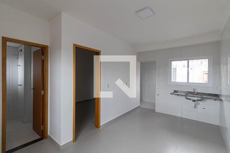 Sala e Cozinha  de apartamento à venda com 1 quarto, 34m² em Vila Talarico, São Paulo