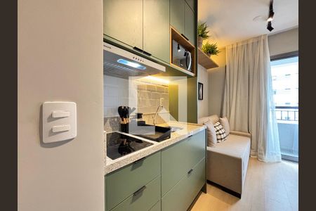 Sala/Cozinha de apartamento para alugar com 1 quarto, 26m² em Vila Nova Conceição, São Paulo