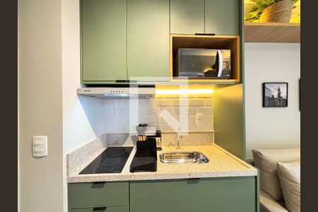Sala/Cozinha de apartamento para alugar com 1 quarto, 26m² em Vila Nova Conceição, São Paulo