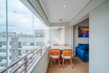 Varanda da Sala de apartamento à venda com 1 quarto, 32m² em Butantã, São Paulo