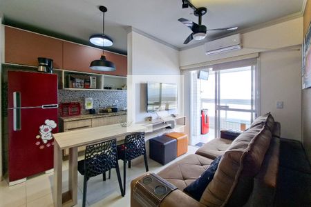 Sala de apartamento para alugar com 1 quarto, 52m² em Caiçara, Praia Grande