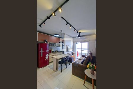Sala de apartamento para alugar com 1 quarto, 52m² em Caiçara, Praia Grande