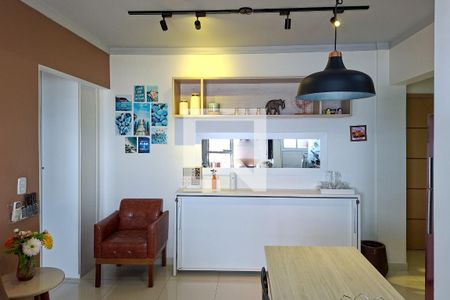 Sala de apartamento para alugar com 1 quarto, 52m² em Caiçara, Praia Grande