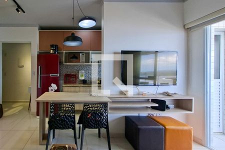 Sala de apartamento para alugar com 1 quarto, 52m² em Caiçara, Praia Grande