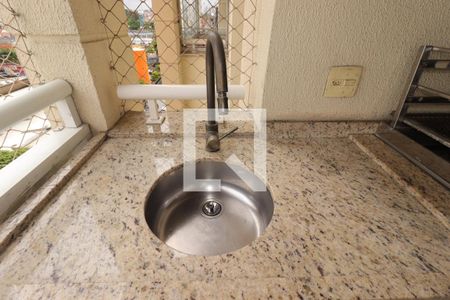 Varanda Gourmet - Pia de apartamento para alugar com 3 quartos, 128m² em Centro, Santo André