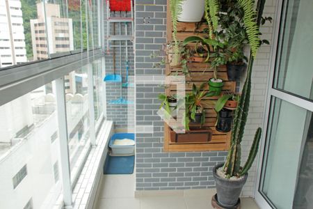 Varanda da Sala de apartamento para alugar com 2 quartos, 59m² em Vila Matias, Santos
