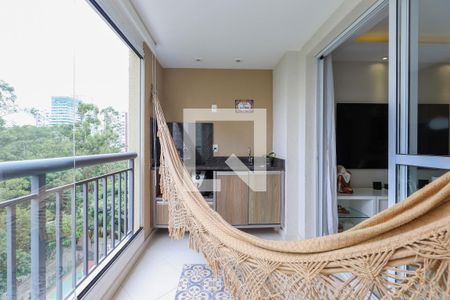 Varanda da Sala de apartamento à venda com 2 quartos, 87m² em Vila Andrade, São Paulo