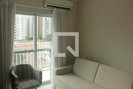 Sala de apartamento para alugar com 1 quarto, 49m² em Ponta da Praia, Santos