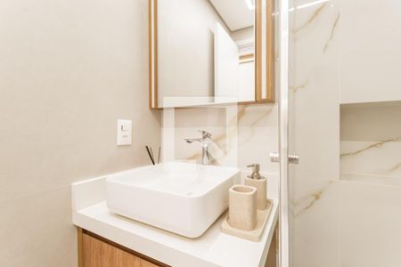 Banheiro de kitnet/studio para alugar com 1 quarto, 33m² em Planalto Paulista, São Paulo