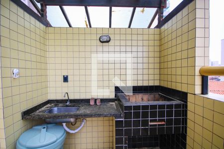 Área comum - Churrasqueira de apartamento para alugar com 3 quartos, 75m² em Guilhermina, Praia Grande