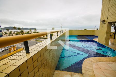 Área comum - Piscina de apartamento para alugar com 3 quartos, 75m² em Guilhermina, Praia Grande