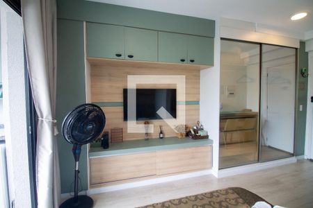 Sala / Quarto - Studio de kitnet/studio para alugar com 1 quarto, 23m² em Santo Amaro, São Paulo