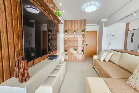 Sala de apartamento para alugar com 2 quartos, 74m² em Vila Alzira, Guarujá