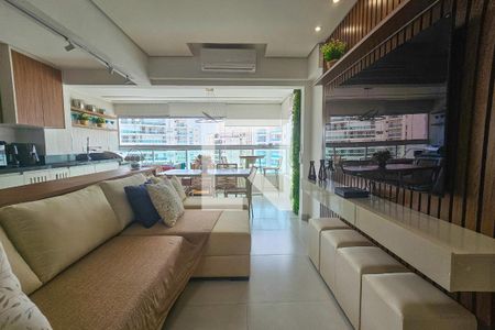 Sala de apartamento para alugar com 2 quartos, 74m² em Vila Alzira, Guarujá