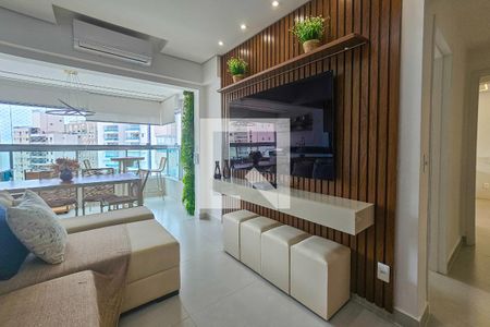 Sala de apartamento para alugar com 2 quartos, 74m² em Vila Alzira, Guarujá