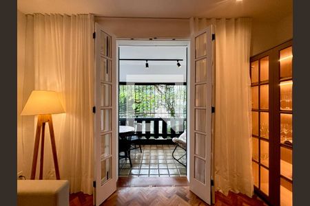 Varanda da sala de apartamento à venda com 1 quarto, 62m² em Jardim Botânico, Rio de Janeiro