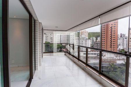 Varanda da Sala / semi suite  de apartamento à venda com 4 quartos, 340m² em Sion, Belo Horizonte