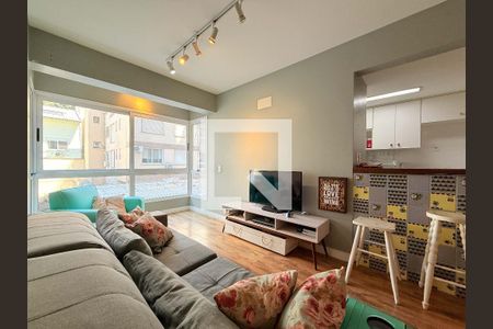 Sala de apartamento à venda com 2 quartos, 69m² em Petrópolis, Porto Alegre