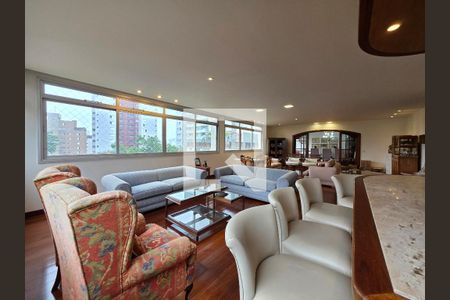 Sala  de apartamento à venda com 4 quartos, 375m² em Serra, Belo Horizonte