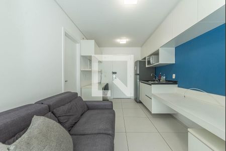 Sala - Cozinha Integrada de kitnet/studio para alugar com 1 quarto, 33m² em Brooklin, São Paulo