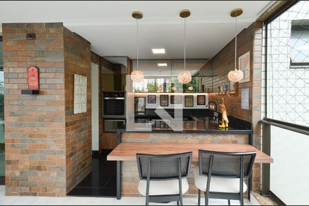 Varanda gourmet de apartamento à venda com 4 quartos, 167m² em Sion, Belo Horizonte
