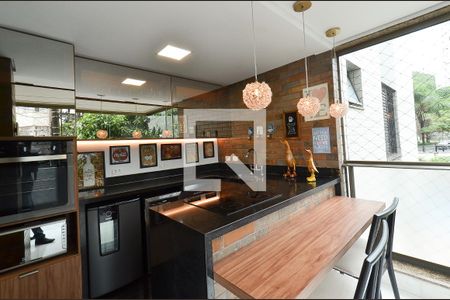 Varanda gourmet de apartamento à venda com 4 quartos, 167m² em Sion, Belo Horizonte