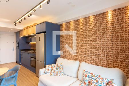 Sala de apartamento para alugar com 1 quarto, 61m² em Indianópolis, São Paulo