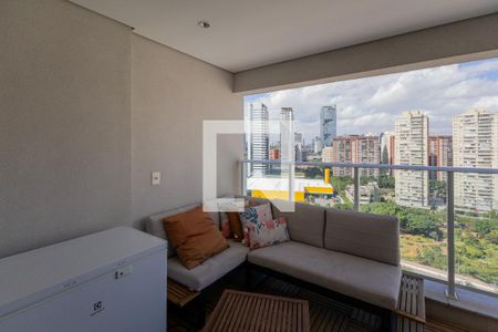 Varanda da Sala de apartamento para alugar com 2 quartos, 64m² em Jardim Caravelas, São Paulo