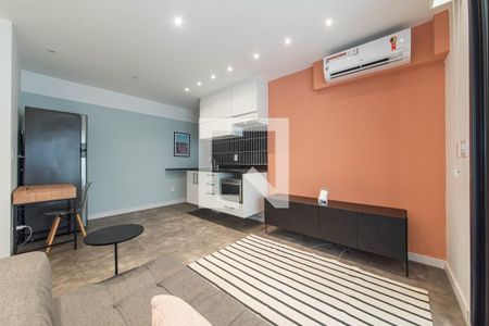 Sala de apartamento para alugar com 1 quarto, 40m² em Campo Belo, São Paulo