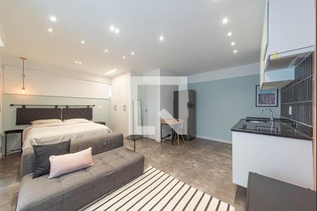 Sala de apartamento para alugar com 1 quarto, 40m² em Campo Belo, São Paulo