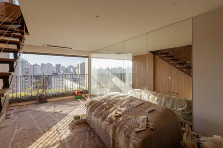 Sala e Cozinha de kitnet/studio à venda com 1 quarto, 60m² em Indianópolis, São Paulo