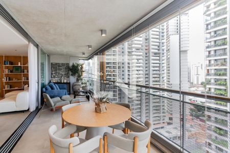 Varanda da Sala de apartamento à venda com 3 quartos, 167m² em Jardim das Acacias, São Paulo