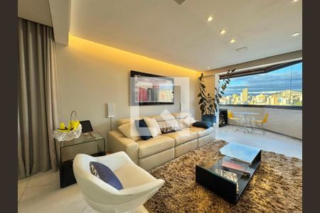 Sala de apartamento à venda com 3 quartos, 110m² em Cidade Jardim, Belo Horizonte