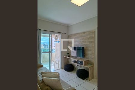 Sala de apartamento para alugar com 1 quarto, 53m² em Aviação, Praia Grande