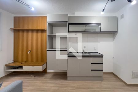 Sala e cozinha de apartamento à venda com 1 quarto, 24m² em Mooca, São Paulo