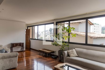 Sala  de apartamento à venda com 3 quartos, 188m² em São Bento, Belo Horizonte