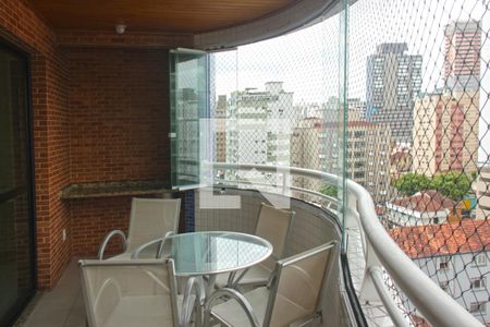 Varanda da Sala de apartamento para alugar com 3 quartos, 200m² em Gonzaga, Santos