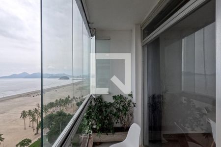Varanda da Sala de apartamento para alugar com 3 quartos, 130m² em Gonzaga, Santos