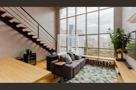 Sala de apartamento à venda com 1 quarto, 72m² em Petrópolis, Porto Alegre