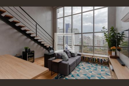 Sala de apartamento à venda com 1 quarto, 72m² em Petrópolis, Porto Alegre