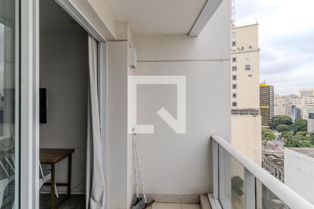 Varanda de kitnet/studio para alugar com 1 quarto, 30m² em Centro Histórico de São Paulo, São Paulo