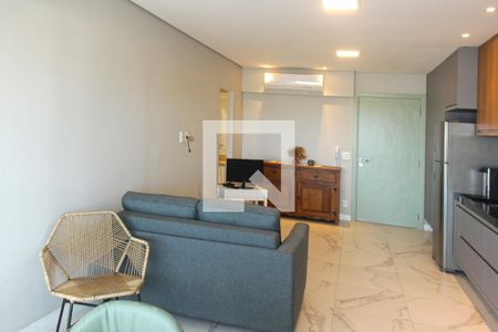 Sala de apartamento para alugar com 1 quarto, 50m² em Pompéia, Santos
